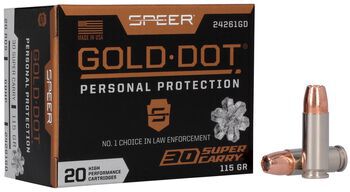 Gold Dot Handgun Personal Protection packaging and cartridges
